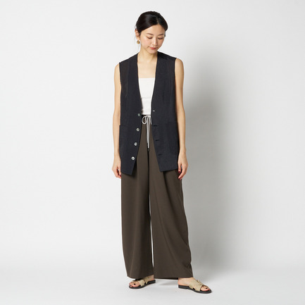 SHEER DOBBY STRIPE VEST 詳細画像 ブラック 2