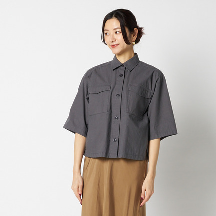 WASHED HALF SLEEVE SHIRT 詳細画像 チャコールグレー 1