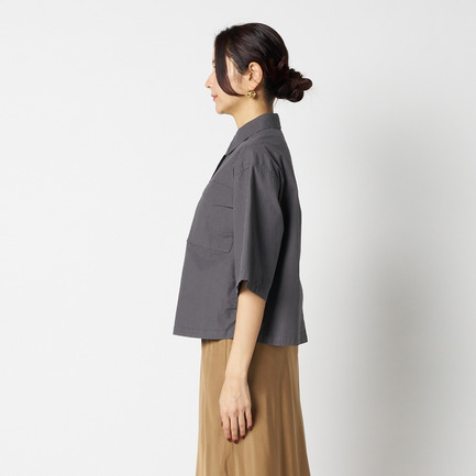 WASHED HALF SLEEVE SHIRT 詳細画像 チャコールグレー 2