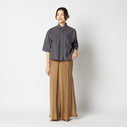 WASHED HALF SLEEVE SHIRT 詳細画像 チャコールグレー 4