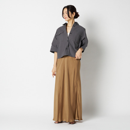 WASHED HALF SLEEVE SHIRT 詳細画像 チャコールグレー 5