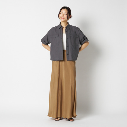 WASHED HALF SLEEVE SHIRT 詳細画像 チャコールグレー 6