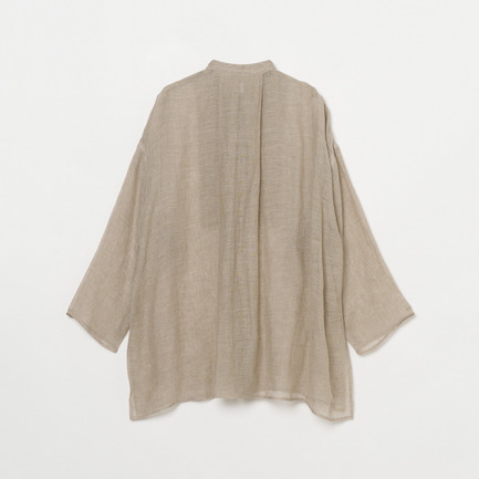 LINEN MESH BAND COLLER SHIRT 詳細画像 ブラック 1