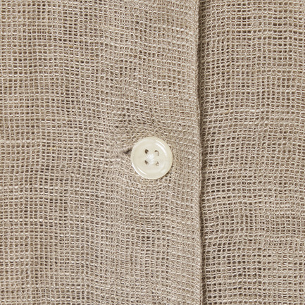 LINEN MESH BAND COLLER SHIRT 詳細画像 ブラック 5