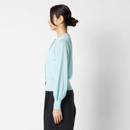 SHEER KNIT CARDIGAN 詳細画像 ライトブルー 2
