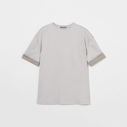 COTTON CONTRAST CUFF TEE 詳細画像 ライトグレー 1