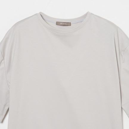 COTTON CONTRAST CUFF TEE 詳細画像 ライトグレー 4