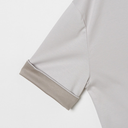 COTTON CONTRAST CUFF TEE 詳細画像 ライトグレー 5