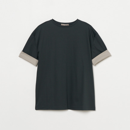 COTTON CONTRAST CUFF TEE