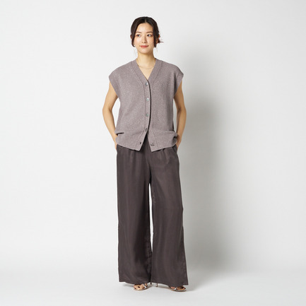 CUPRO SLIT EASY PANTS 詳細画像 チャコールグレー 7