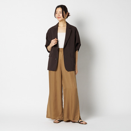 CUPRO SLIT EASY PANTS 詳細画像 キャメル 8
