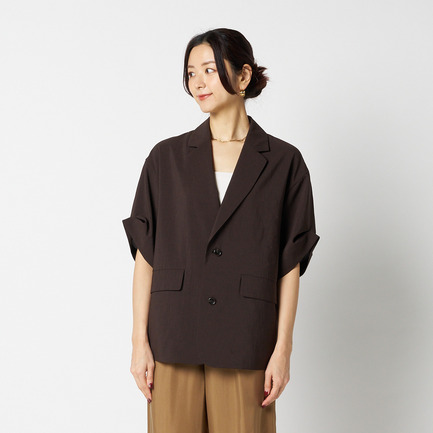 DRY TOUCH HALF SLEEVE JACKET 詳細画像 ダークブラウン 2