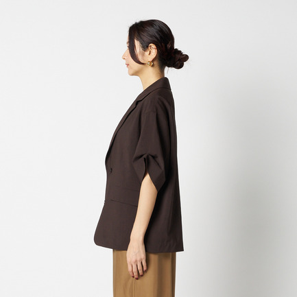 DRY TOUCH HALF SLEEVE JACKET 詳細画像 ダークブラウン 3