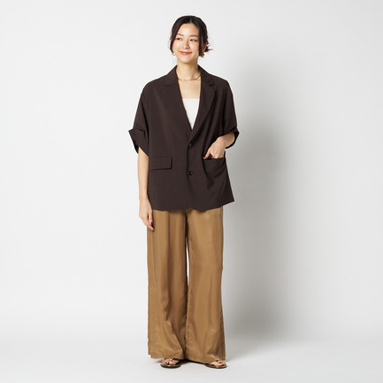 DRY TOUCH HALF SLEEVE JACKET 詳細画像 ダークブラウン 5