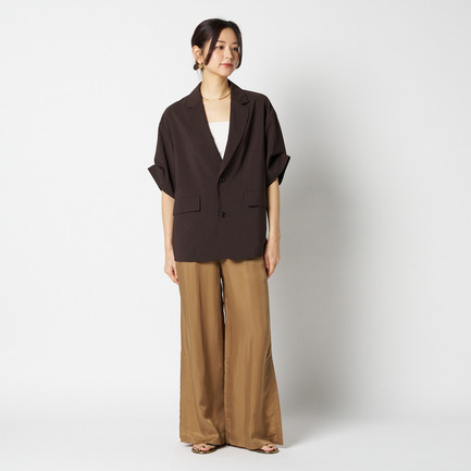 DRY TOUCH HALF SLEEVE JACKET 詳細画像 ダークブラウン 6