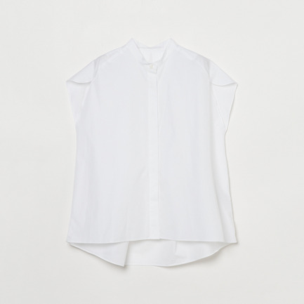 BACK VOLUME STAND COLLAR SHIRT