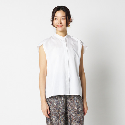 BACK VOLUME STAND COLLAR SHIRT 詳細画像 ホワイト 1