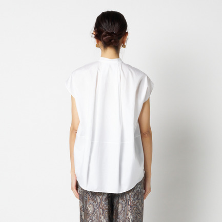 BACK VOLUME STAND COLLAR SHIRT 詳細画像 ホワイト 3