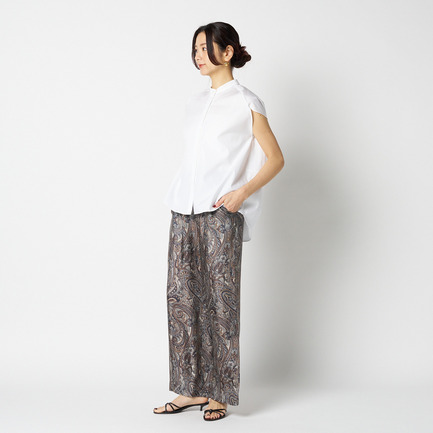 BACK VOLUME STAND COLLAR SHIRT 詳細画像 ホワイト 4