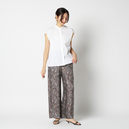 BACK VOLUME STAND COLLAR SHIRT 詳細画像 ホワイト 5