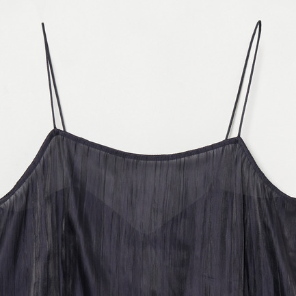 SHINY SHEER RIPPLE CAMISOLE 詳細画像 ブラック 2