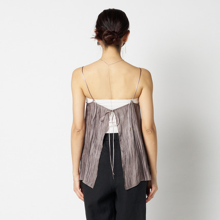 SHINY SHEER RIPPLE CAMISOLE 詳細画像 カーキ 2
