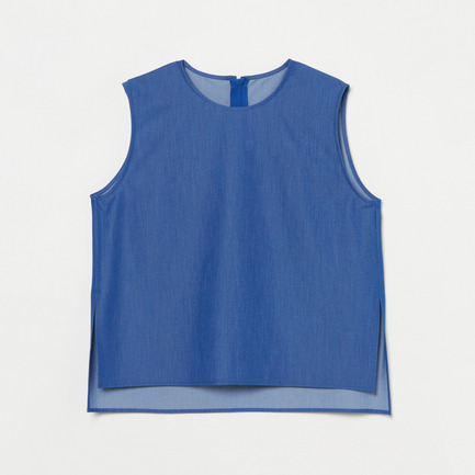 DENIM SLEEVELESS BLOUSE