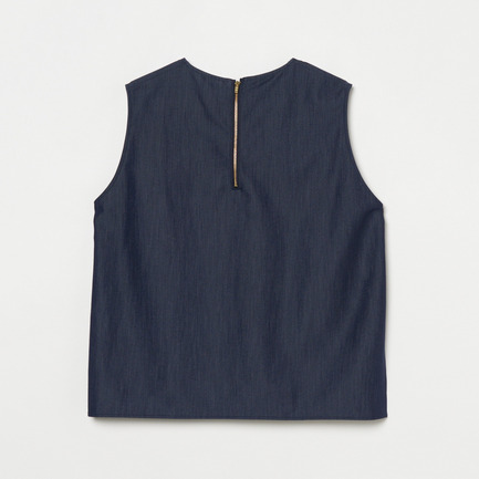DENIM SLEEVELESS BLOUSE 詳細画像 ダークブルー 1
