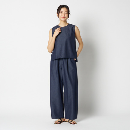 DENIM SLEEVELESS BLOUSE 詳細画像 ダークブルー 11
