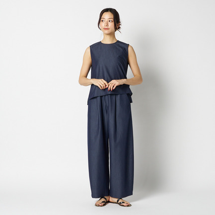 DENIM SLEEVELESS BLOUSE 詳細画像 ダークブルー 13