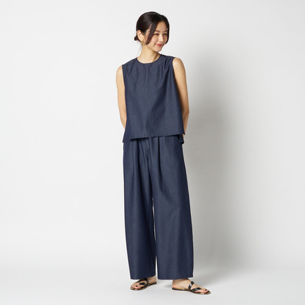 DENIM SLEEVELESS BLOUSE 詳細画像 ダークブルー 14