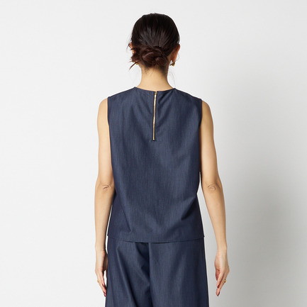 DENIM SLEEVELESS BLOUSE 詳細画像 ダークブルー 9