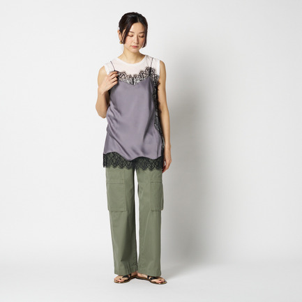 SATIN LACE CAMISOLE 詳細画像 ミディアムグレー 10