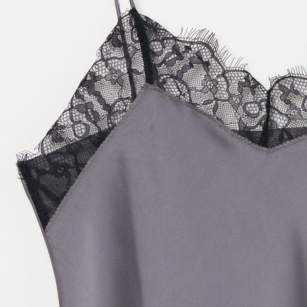 SATIN LACE CAMISOLE 詳細画像 ミディアムグレー 3