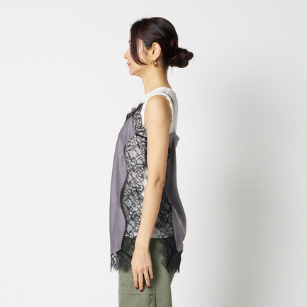 SATIN LACE CAMISOLE 詳細画像 ミディアムグレー 8