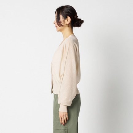 SHEER LINEN KNIT V NECK CARDIGAN 詳細画像 ベージュ 2