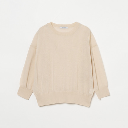 SHEER LINEN KNIT CREW NECK