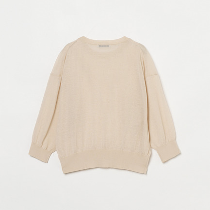 SHEER LINEN KNIT CREW NECK 詳細画像 ベージュ 1