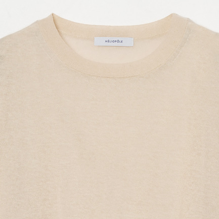 SHEER LINEN KNIT CREW NECK 詳細画像 ベージュ 2