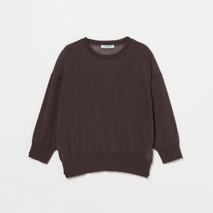 SHEER LINEN KNIT CREW NECK