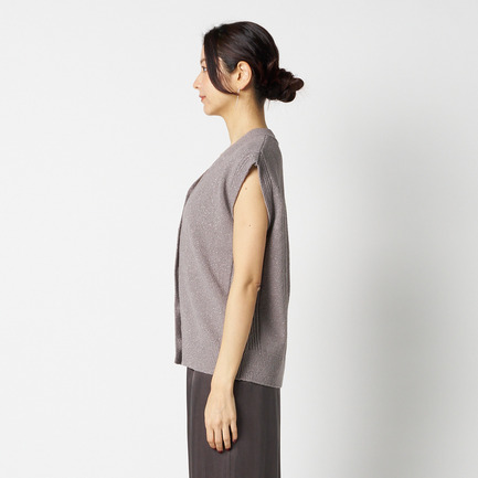 METAL BUTTON KNIT VEST 詳細画像 ミディアムグレー 8