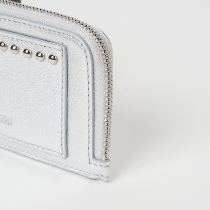 ZIP CARD HOLDER WITH STUDS 詳細画像 シルバー 5