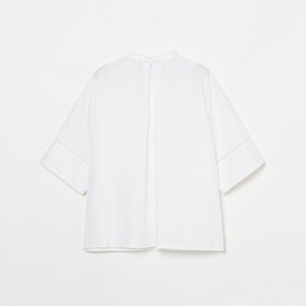 LINEN BLOUSE WITH STITCH 詳細画像 アイボリー 1