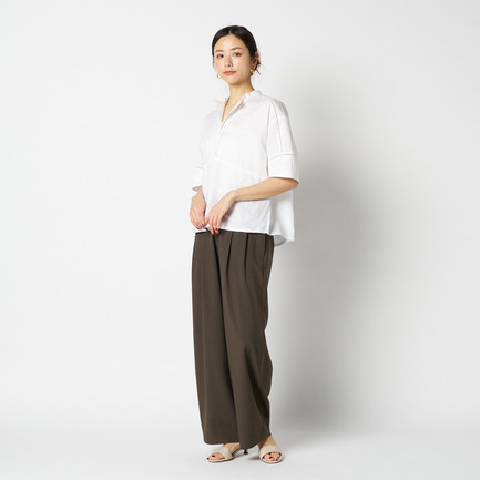 LINEN BLOUSE WITH STITCH 詳細画像 アイボリー 13