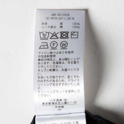 LINEN DRESS WITH STITCH 詳細画像 ブラック 8