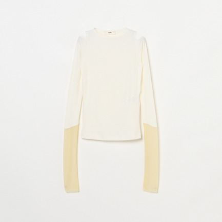 DIAGONAL LONG SLEEVE TOP