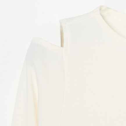 DIAGONAL LONG SLEEVE TOP 詳細画像 ホワイト 3