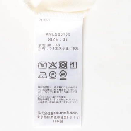 DIAGONAL LONG SLEEVE TOP 詳細画像 ホワイト 7