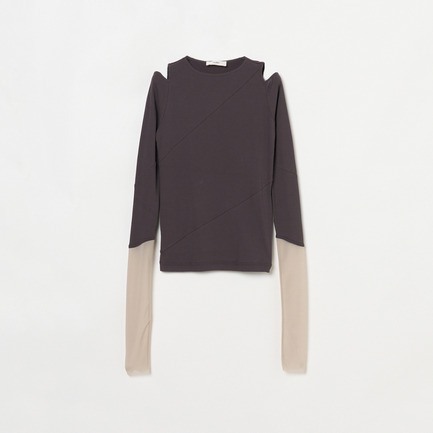 DIAGONAL LONG SLEEVE TOP
