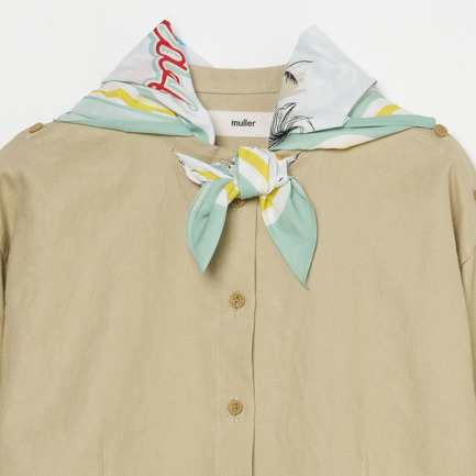 2WAY SHIRTS W/PALMA SCARF 詳細画像 ベージュ 2
